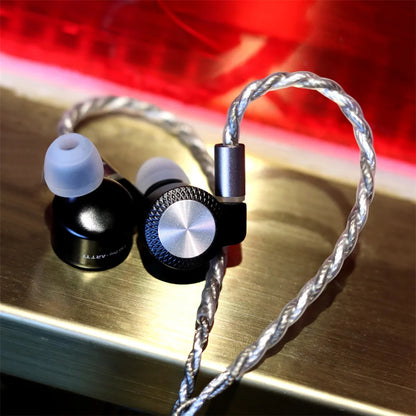 T10 PRO Black Wired Earbuds 14.2mm Driver 2pin Connector