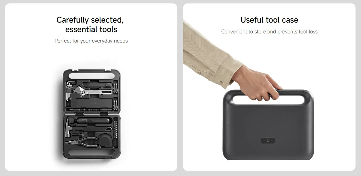 Portable Electric Screwdriver Tool Kit with Storage Case