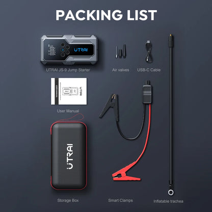 Rechargeable 1500A Battery Booster with Air Pump