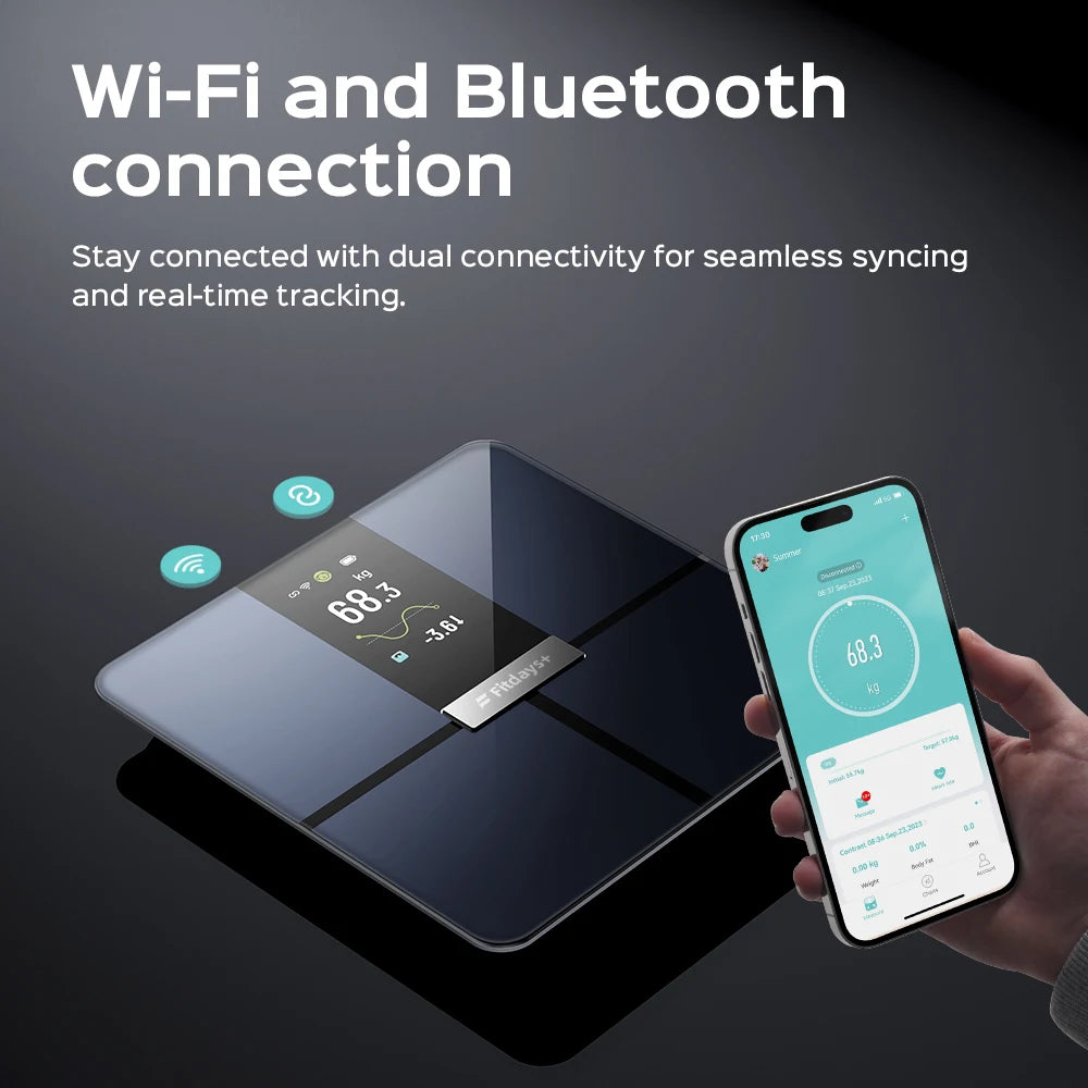Wireless Smart Body Fat Scale WiFi Weight Composition Analyzer