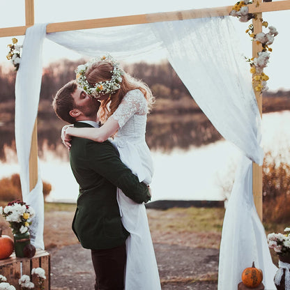 10x10ft Wooden Wedding Arch Backdrop Stand