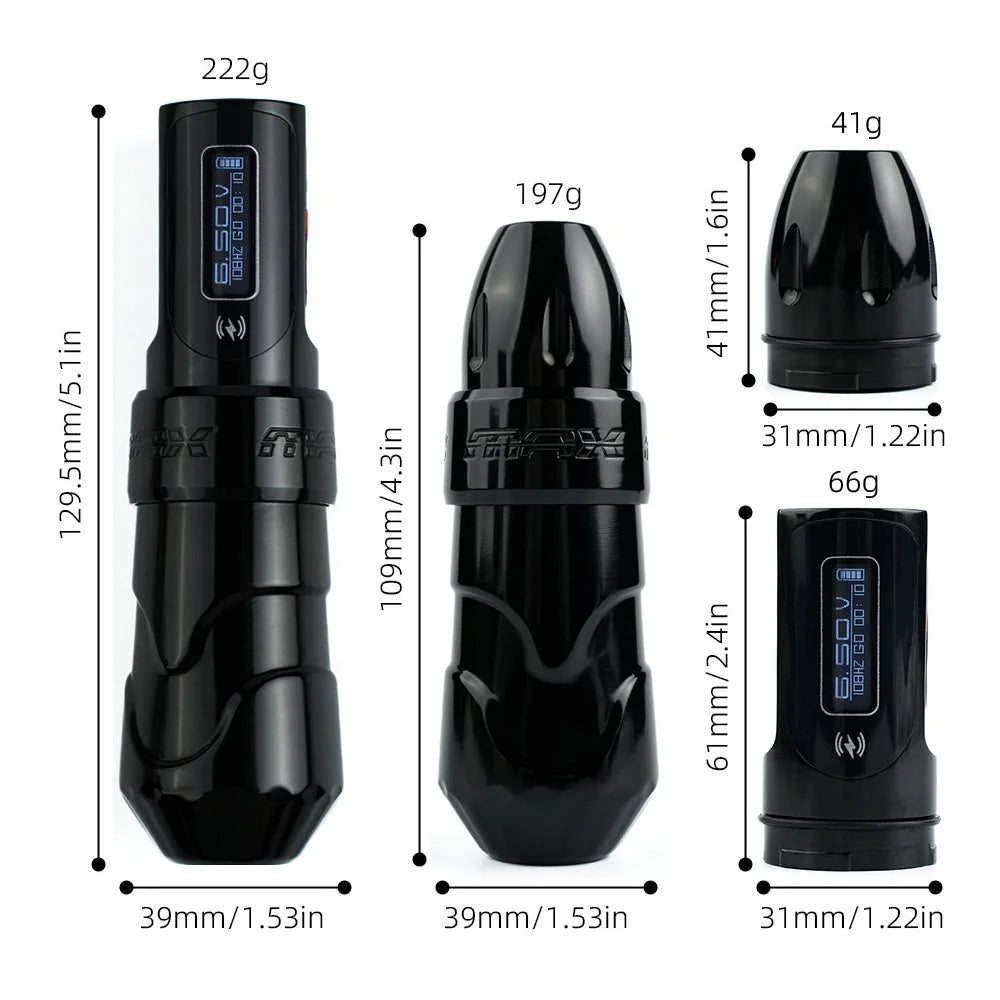 Professional 4.0mm Stroke Permanent Makeup Pen Dual Battery