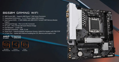 DDR5 AM5 B650M Motherboard Ryzen 7000 Series Support
