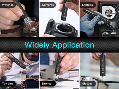 Rechargeable Electric Screwdriver Kit with Multiple Precision Bits