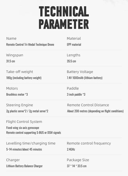 8CH Brushless RC Glider Plane Black
