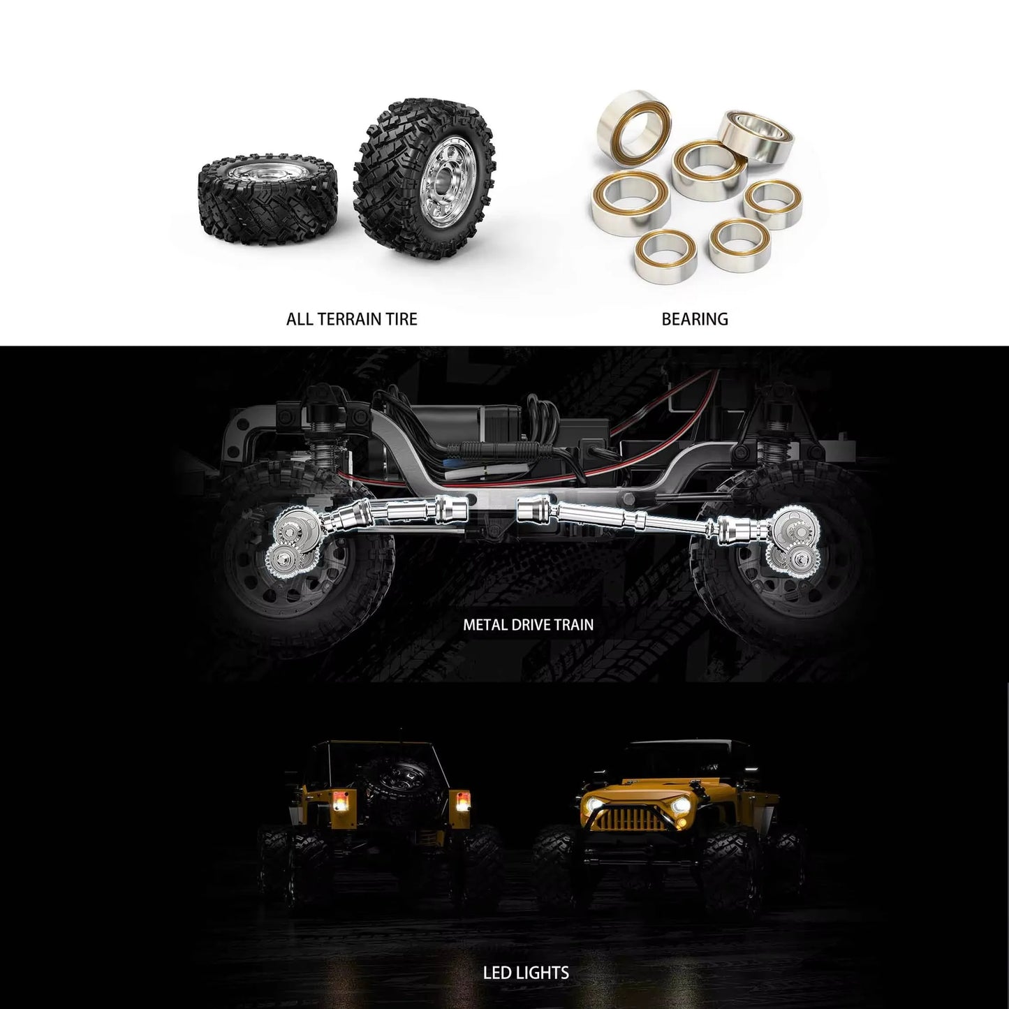 Silver 4WD RC Car 12km/h Brushless Racing Truck