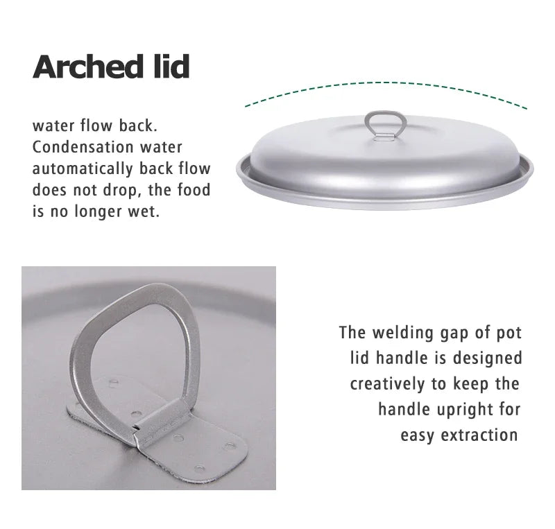Portable 4.5L Titanium Pot with 2L Steamer Set