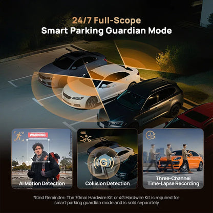 3 Channel Car Dash Cam Rear 4K 128GB Storage