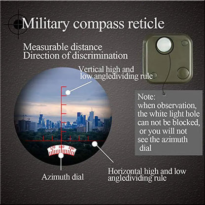 10x50 Waterproof Military Binoculars with Compass for Hunting