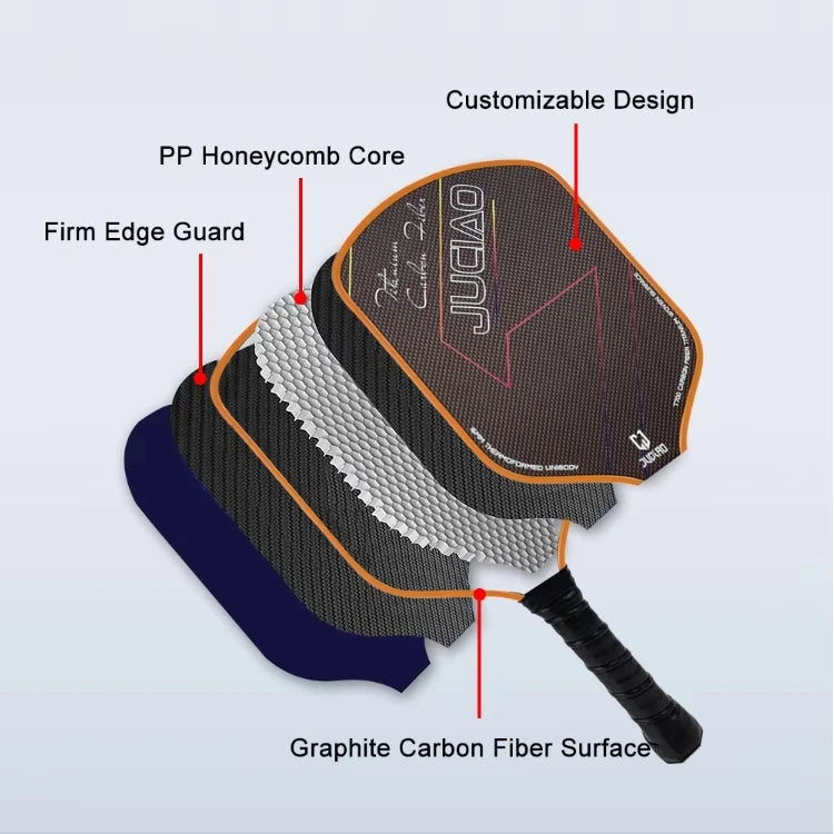 Blue Carbon Fiber Pickleball Paddle with Carry Case