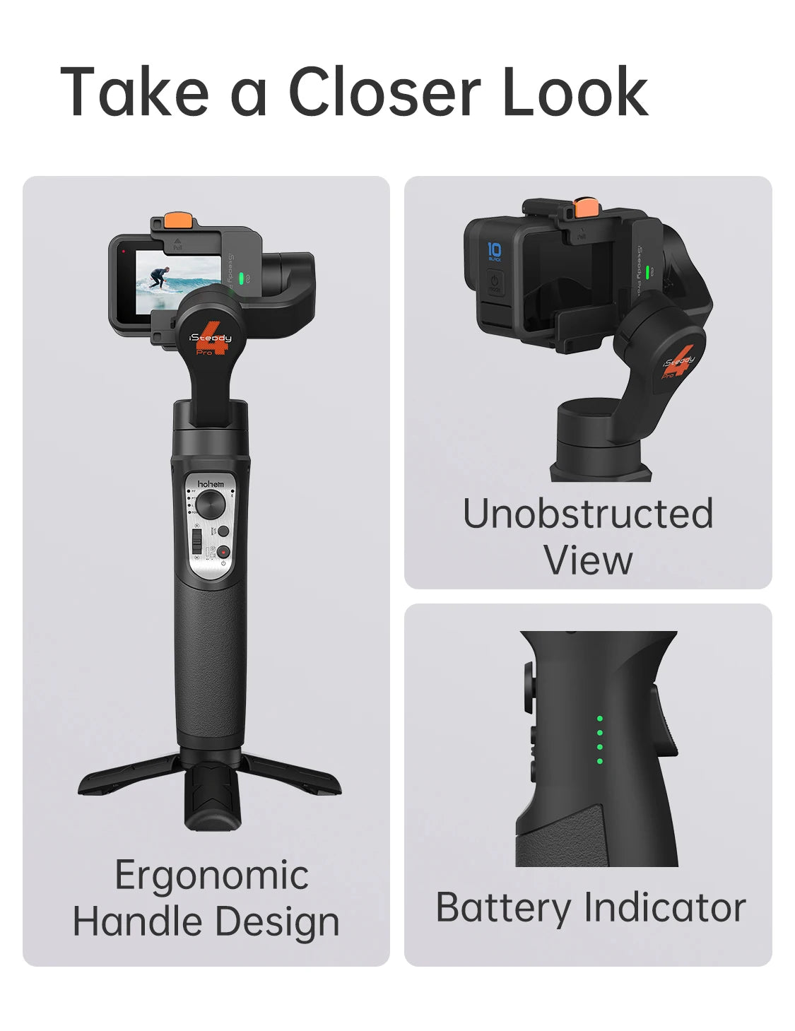 3 Axis Handheld Gimbal Stabilizer for GoPro and DJI