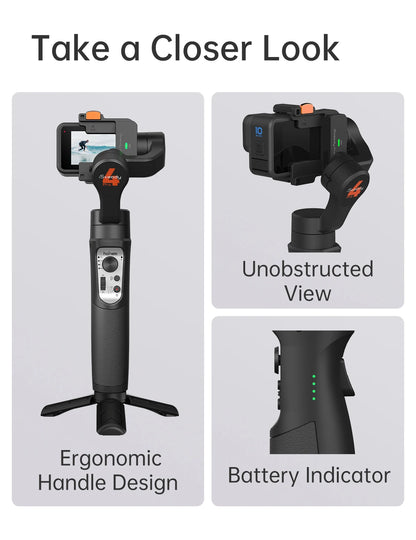 3 Axis Handheld Gimbal Stabilizer for GoPro and DJI