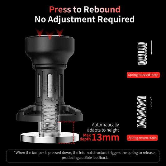 Coffee Tamper 58.35mm Threaded Precision Barista Tool