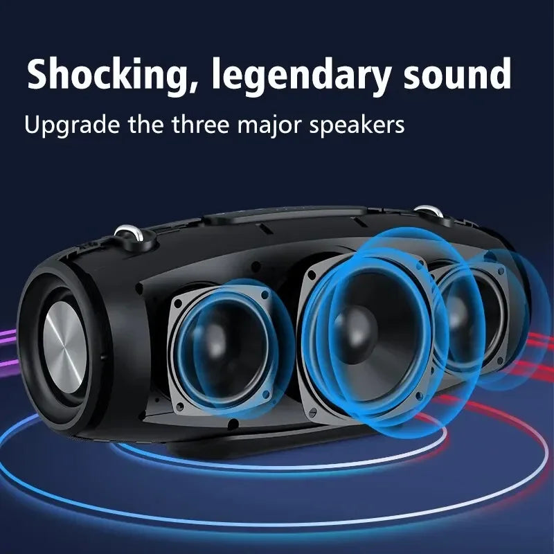 60W Wireless Outdoor Party Speaker with 3D Bass Blue