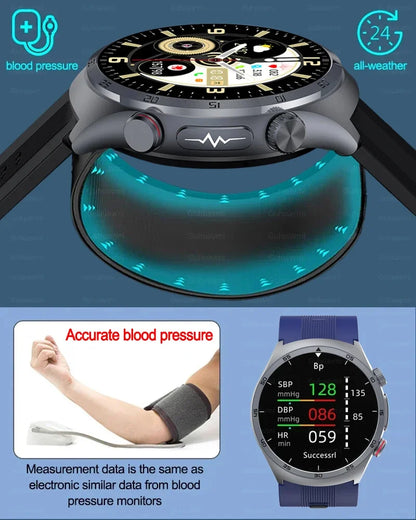 Intelligent ECG Health Leather Watch