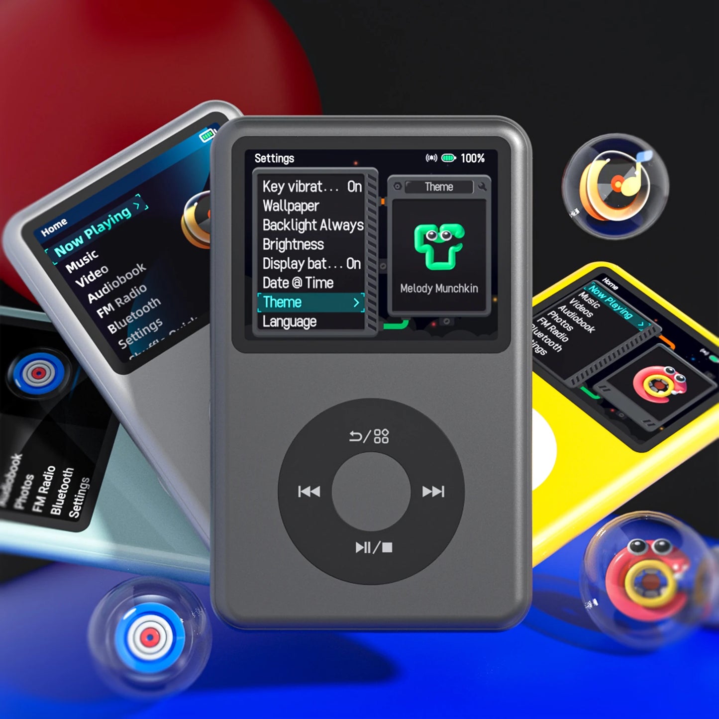 Portable 64GB HiFi Music Player with Bluetooth & FM