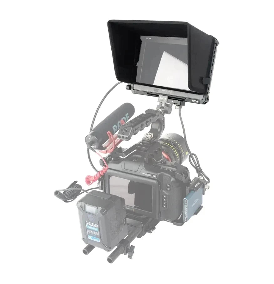 7 Inch Video Assist Monitor Cage with Sunhood Mount