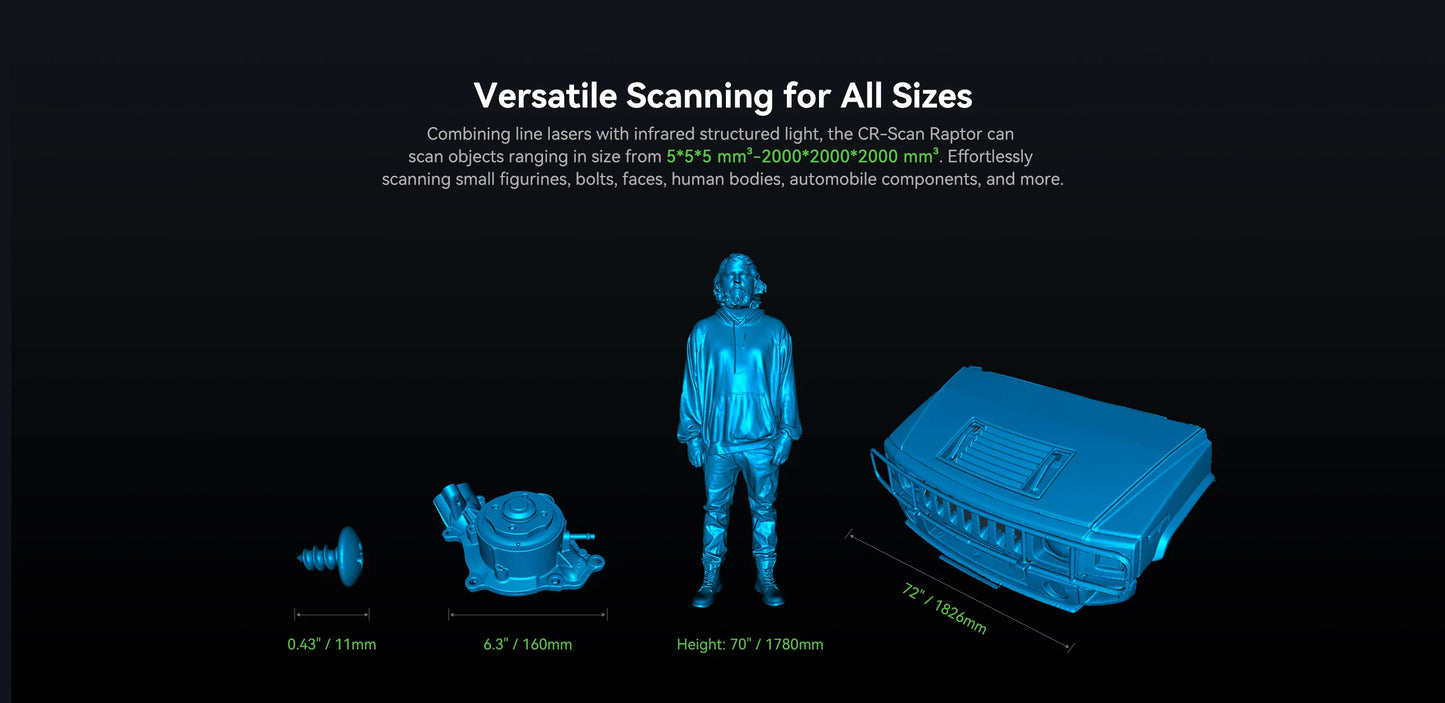 High Precision 3D Printing Scanner with Blue Laser