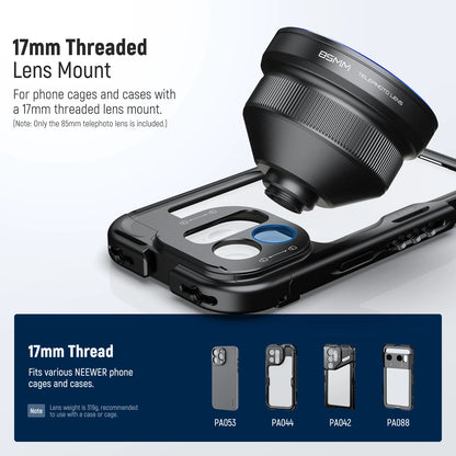85mm HD Telephoto Phone Lens 2.5X Magnification