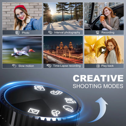 Compact 4K Camera with 48MP and WiFi Features