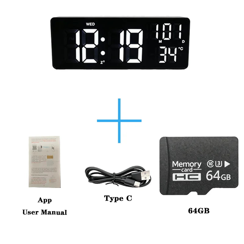 1080P WiFi Digital Clock Camera with App Control
