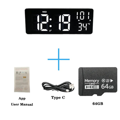 1080P WiFi Digital Clock Camera with App Control