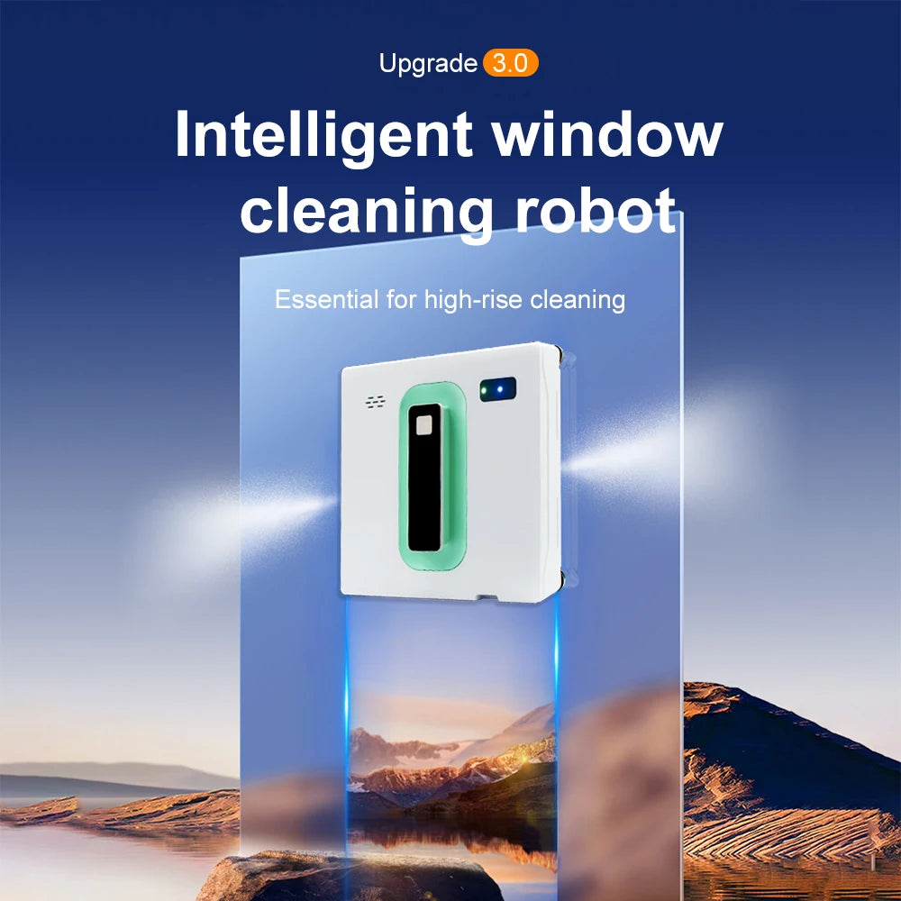 Smart Robot Window Cleaner with APP and Remote White