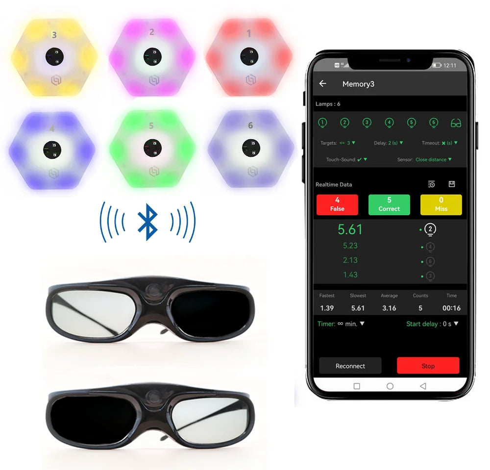 Strobe Training Glasses for Reaction Speed and Skills
