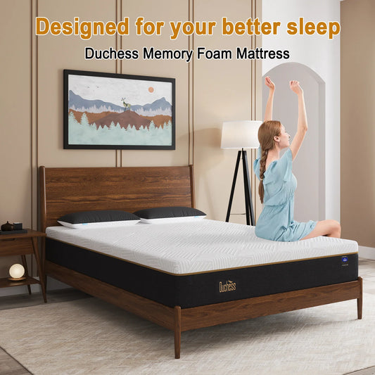 Queen Bed Mattress Memory Foam EuroTop Design