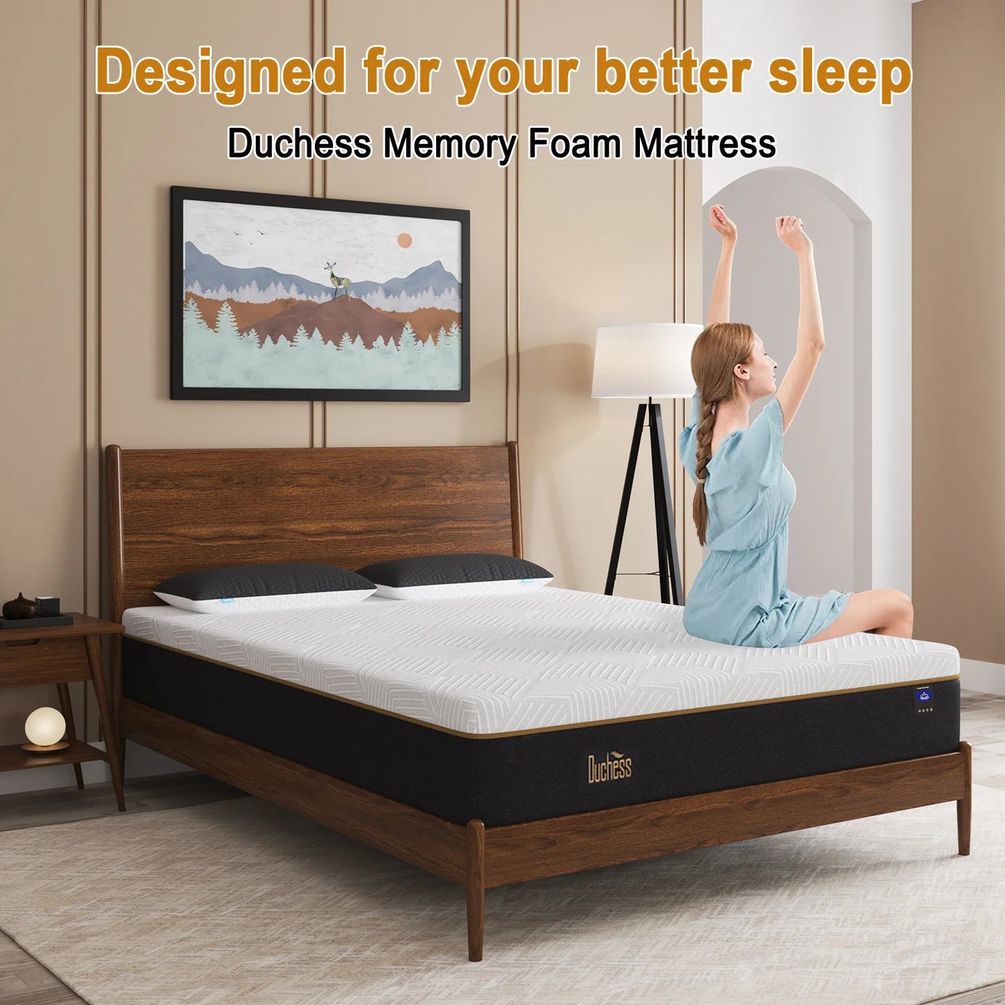 Double Bed Mattress Memory Foam EuroTop Style