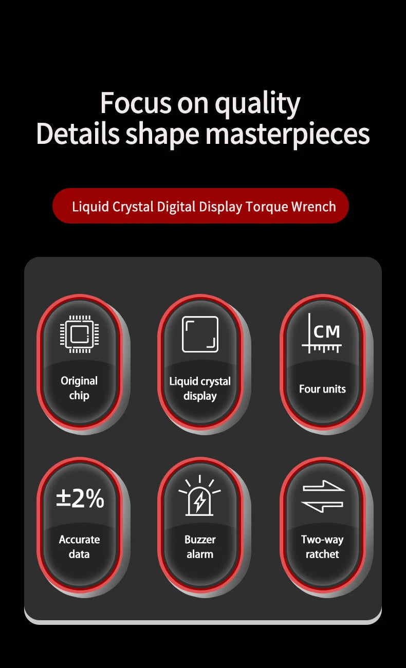 Digital 3–60N.m Torque Wrench with Preset Values