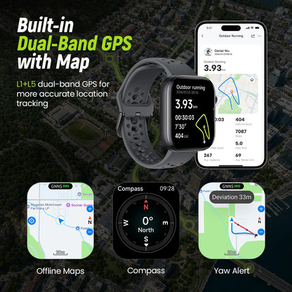 1.97 Inch AMOLED GPS Smartwatch with Compass and 5ATM