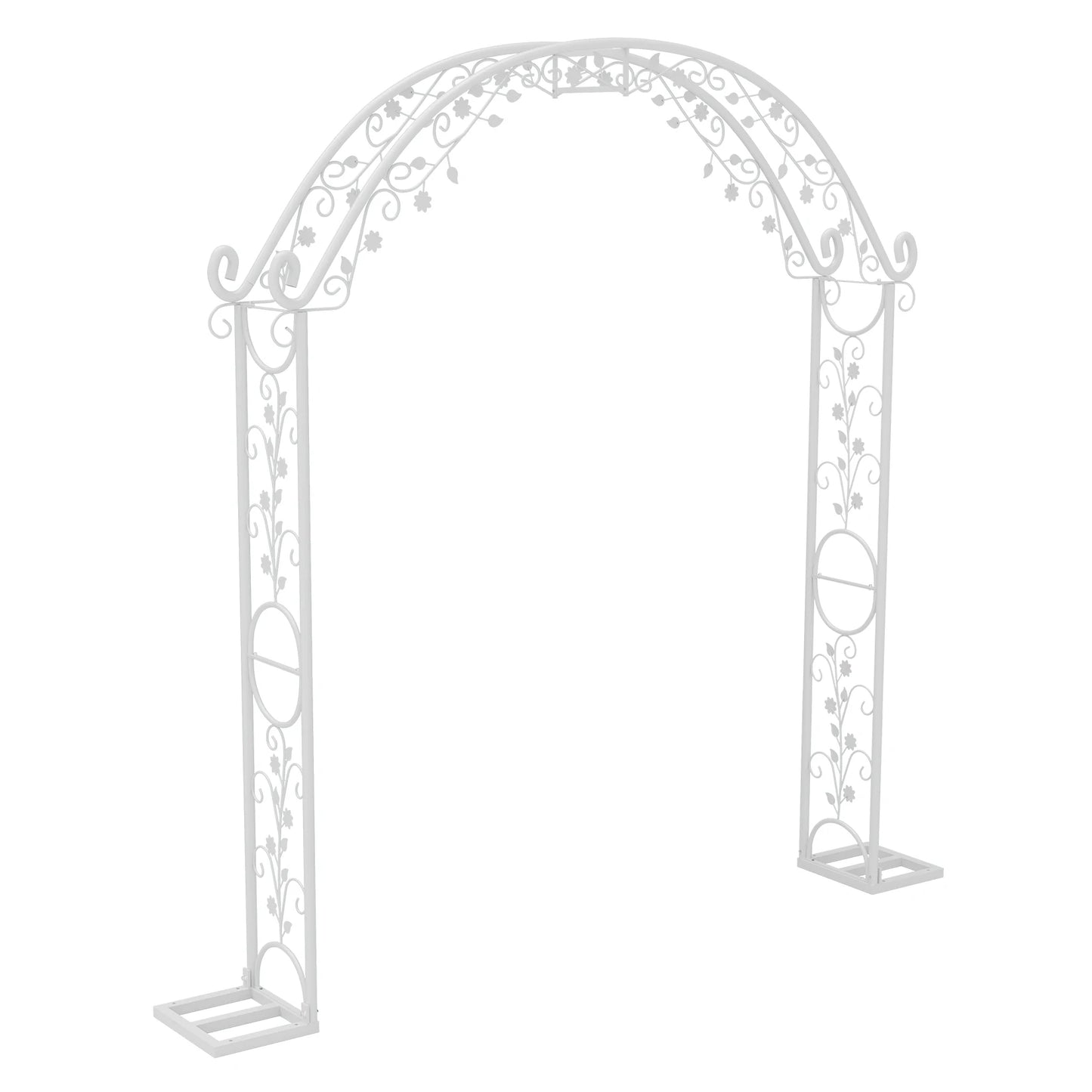 Large White Wedding Arch Backdrop Metal Pergola Stand