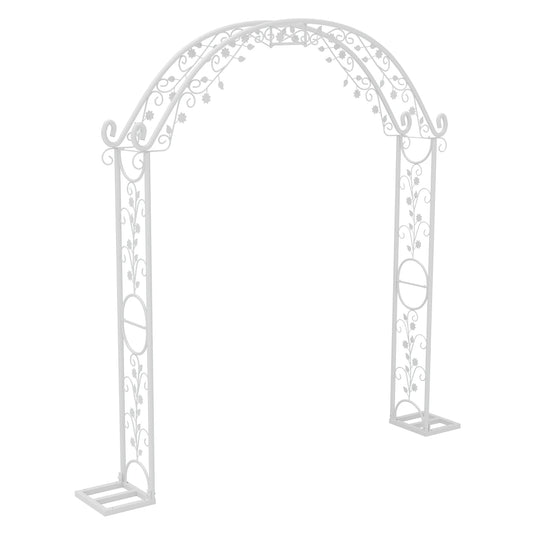 Large White Wedding Arch Backdrop Metal Pergola Stand