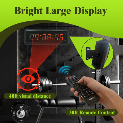 LED Sports Timer with 3 Push Buttons and Remote