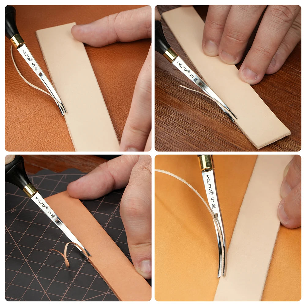 Leather Edge Skiver Beveler Cutter 6-Size Craft Tool Set