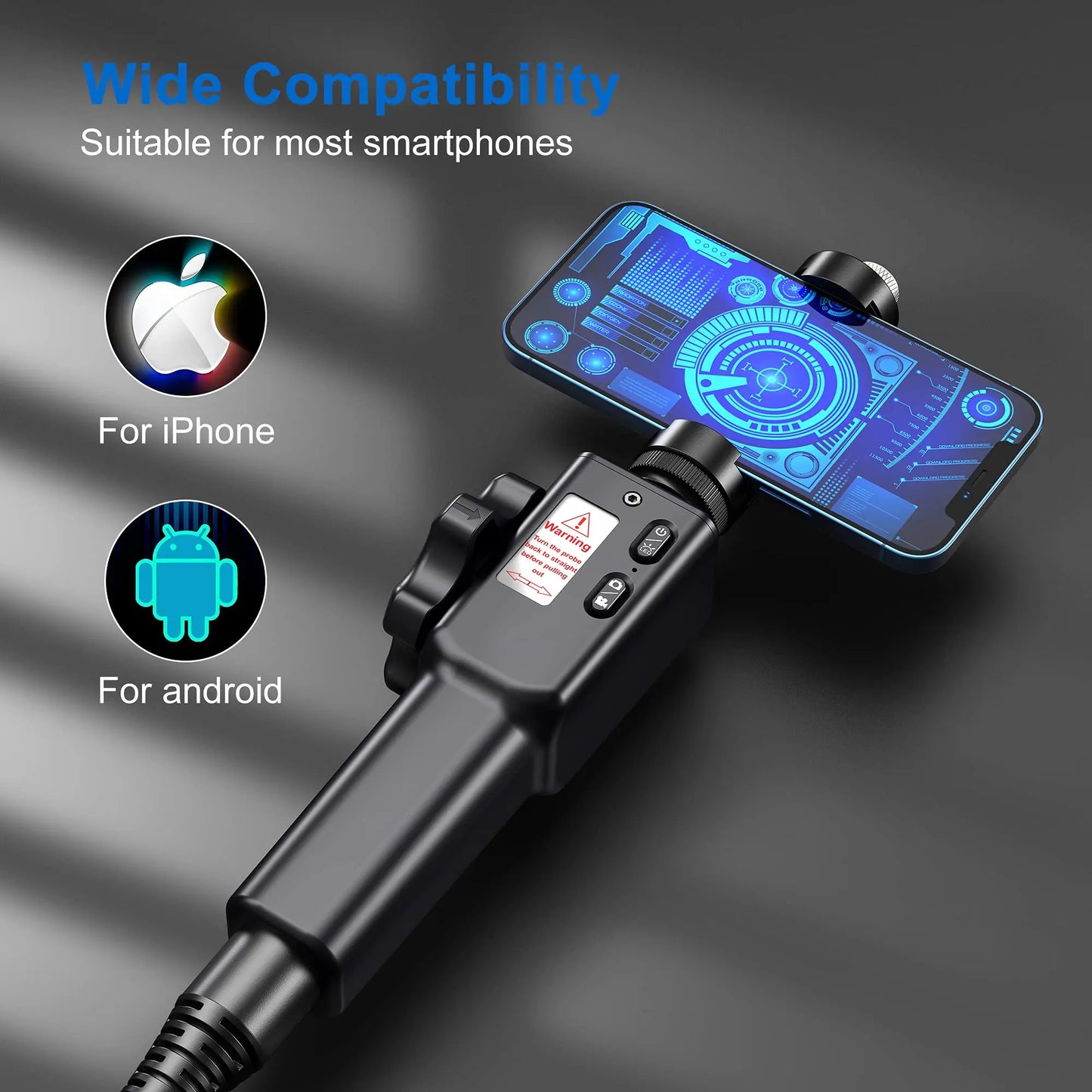 5.5mm 1m Steerable Inspection Camera for iPhone Android