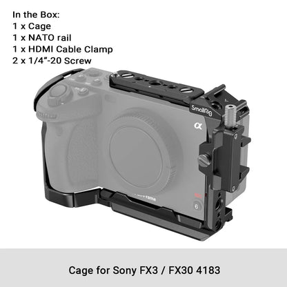 Camera Cage Rig Kit with Cold Shoe Rail