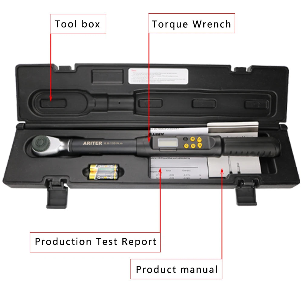 Compact 1–20Nm 1/4 Inch Digital Torque Wrench High Accuracy