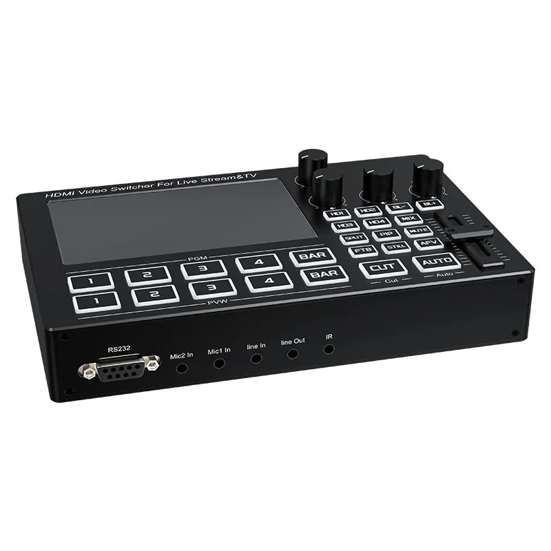 4-Channel HDMI Video Switcher Live Streaming Mixer