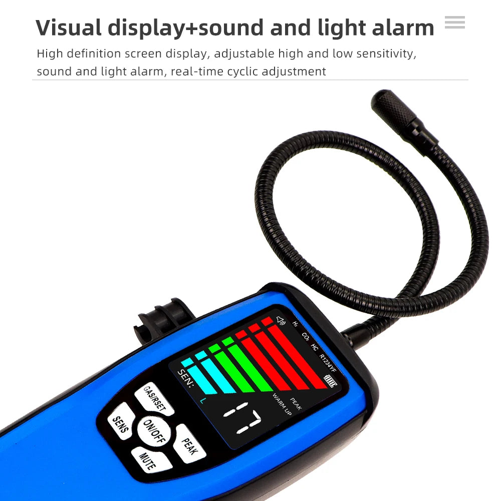 Portable Refrigerant Gas Leak Detector with Alarm Probe