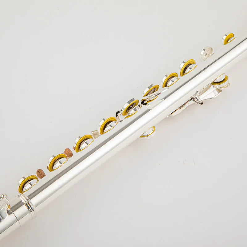 Silver-Plated B Foot Flute Professional Performance Instrument