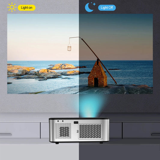 Portable 1080p Android Projector Manual Focus 32G
