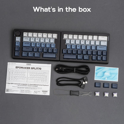 Split70 Wireless Split Mechanical Keyboard Black