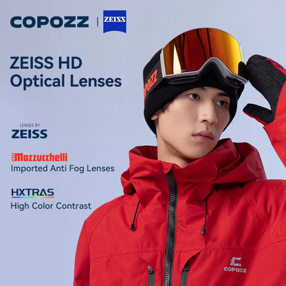 Magnetic Ski Goggles with UV400 Anti-Fog Lens