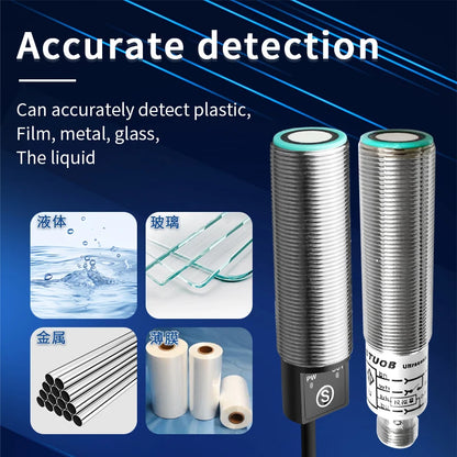 M18 Ultrasonic Proximity Sensor 1000mm 4-20mA 24V DC