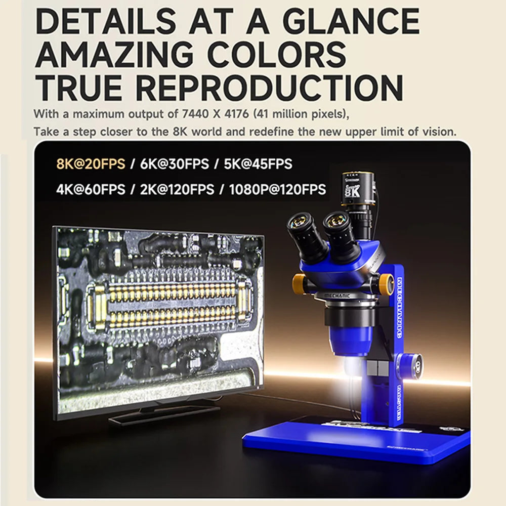 8K HD Industrial Microscope Camera for PCB and Chip Repair
