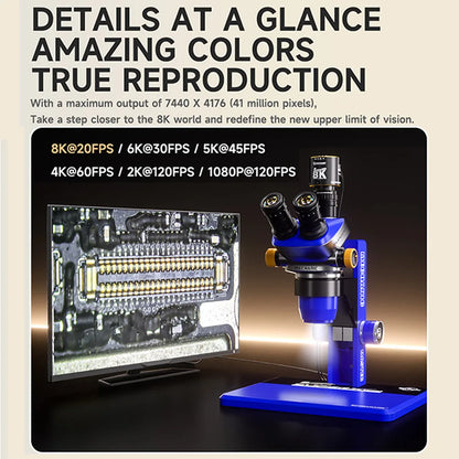 8K HD Industrial Microscope Camera for PCB and Chip Repair