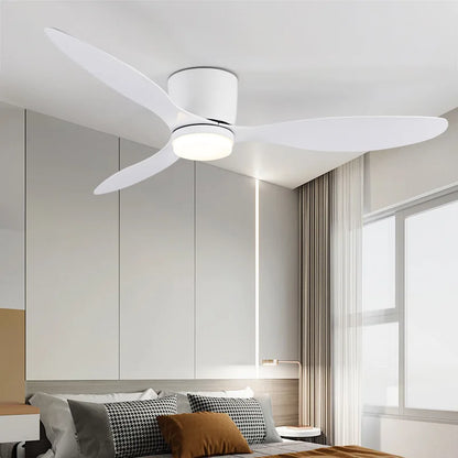 Low Profile Smart Ceiling Fan Light with Remote Nordic Style