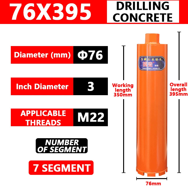 Welded Diamond Core Drill Bit for Reinforced Concrete Drilling